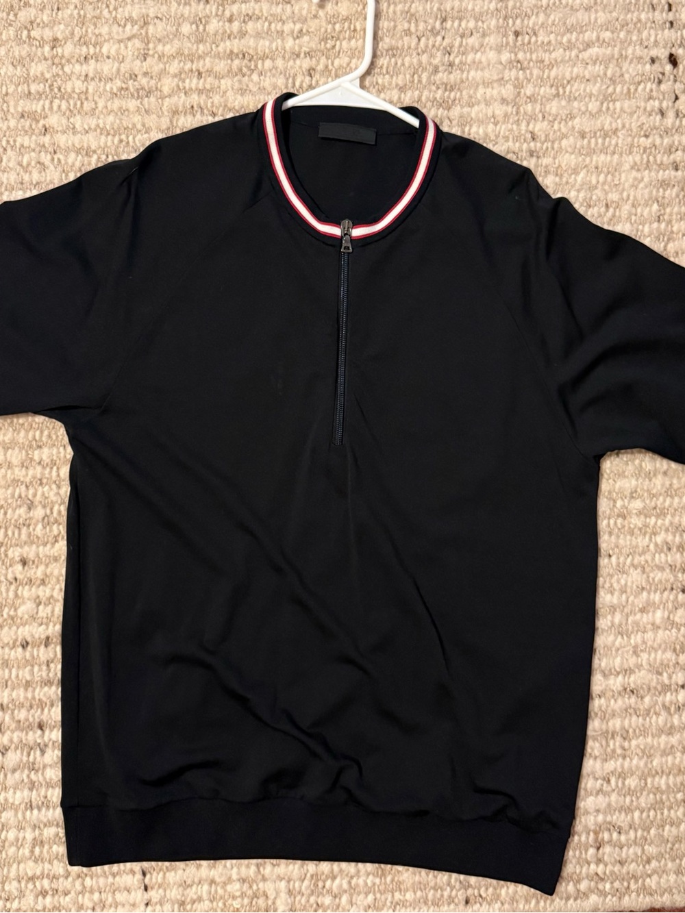 Prada vintage Men's Black Quarter-Zip